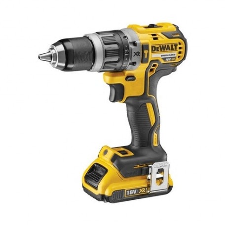 Taladro Percutor sin escobillas XR 18V 13mm + Baterías 2Ah DeWALT