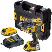 Taladro Atornillador sin escobillas XR 18V 13mm 70Nm + Baterías2Ah + Maletín DeWALT