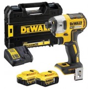 Atornillador Impacto 18V 1/4 sin escobillas + Baterías 5Ah + MaletínDeWALT