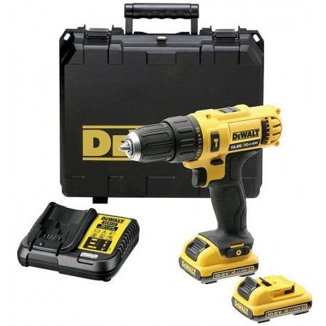 Taladro Percutor XR 10,8V con batería 2ah + maletín + cargador DeWALT