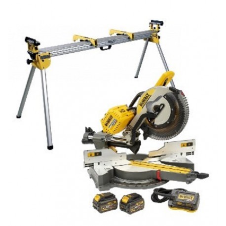 KIT XR FLEXVOLT Ingletadora telescópica sin escobillas 108V + Banco de trabajo + Baterías DeWALT