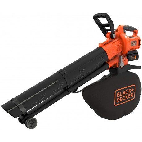 Soplador- aspirador- triturador con una batería de 36V 2,5Ah Black+Decker