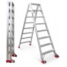 Escalera de tijera de doble subida NDS08 8+8 Peldaños