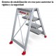Taburete de alta seguridad en aluminio SGP4 4 Peldaños