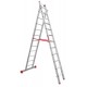 Escalera multiuso de 2 tramos con peldaños cómodos EN1412 11+12 Peldaños