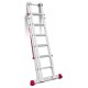 Escalera multiuso de 3 tramos con peldaños cómodos EN1506 5+5+6 Peldaños