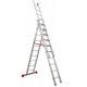 Escalera multiuso de 3 tramos con peldaños cómodos EN1510 9+10+10 Peldaños