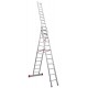 Escalera multiuso de 3 tramos con peldaños cómodos EN1512 11+12+12 Peldaños