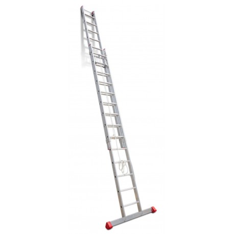 Escalera de aluminio extensible con cuerda EN2014 14+14 Peldaños