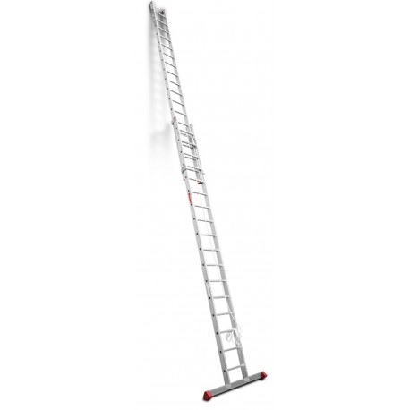 Escalera de aluminio extensible con cuerda EN217 17+17 Peldaños