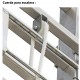 Escalera de aluminio extensible con cuerda EN219 19+19 Peldaños