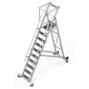 Escalera de almacén con plataforma y ruedas SMT300 10 Peldaños