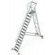 Escalera de almacén con plataforma y ruedas SMT500 17 Peldaños