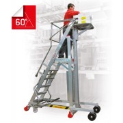 Escalera con plataforma y plano de carga eléctrico PICK25 10 Peldaños