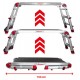 Plataforma de trabajo plegable y regulable en altura PLAT-T 1+2 Peldaños