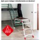 Plataforma de trabajo plegable y regulable en altura PLAT-T 1+2 Peldaños