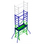 Andamio de aluminio con ruedas y plataforma de 140x60 cm. PACK-140- 1 Y 2