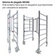 Andamio de aluminio con ruedas y plataforma de 180x105 cm. PACK 180-1 Y 2