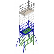 Andamio de aluminio con ruedas y plataforma de 180x105 cm. PACK 180-1 - 2 y 4