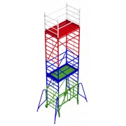 Andamio de aluminio con ruedas y plataforma de 180x105 cm. PACK 180-1 - 2 y 3