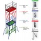 Andamio de aluminio con ruedas y plataforma de 180x105 cm. PACK 180-1 - 2 - 3- 3 y 4