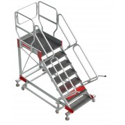 Escalera con plataforma y cuatro ruedas | TRAMEX SY-T09 9 Peldaños