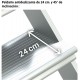 Escalera de aluminio con plataforma y vuelo| Inclinación de 45º SB45-10 10 Peldaños