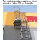 Escalera vertical de seguridad con jaula y descansillo SVS1-880