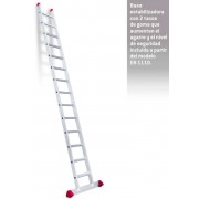 Escalera de apoyo con peldaños anchos EN1114 14 Peldaños