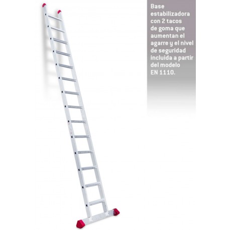 Escalera de apoyo con peldaños anchos EN1114 14 Peldaños