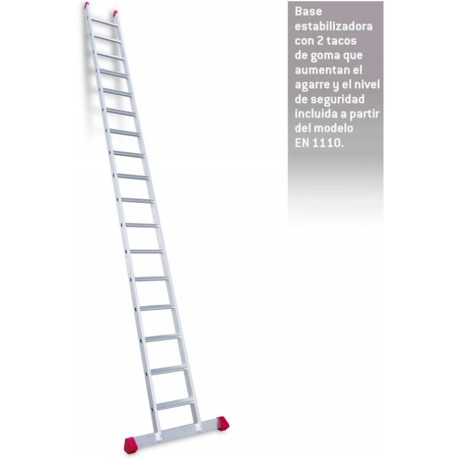 Escalera de apoyo con peldaños anchos EN1117 17 Peldaños