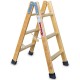 Escalera doble subida de madera barnizada LDB03 3+3 Peldaños