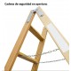 Escalera doble subida de madera barnizada LDB03 3+3 Peldaños