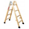 Escalera doble subida de madera "Sin Barnizar" LD04 4+4 Peldaños