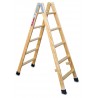 Escalera doble subida de madera "Sin barnizar" LD05 5+5 Peldaños