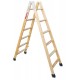 Escalera doble subida de madera "Sin barnizar LD06 6+6 Peldaños