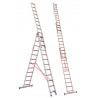 Escalera multiusos de 3 tramos de fibra de vidrio 12+12+12 Peldaños