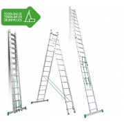 Escalera de bricolaje de 2 tramos ES-DOBLE14 14+14 Peldaños