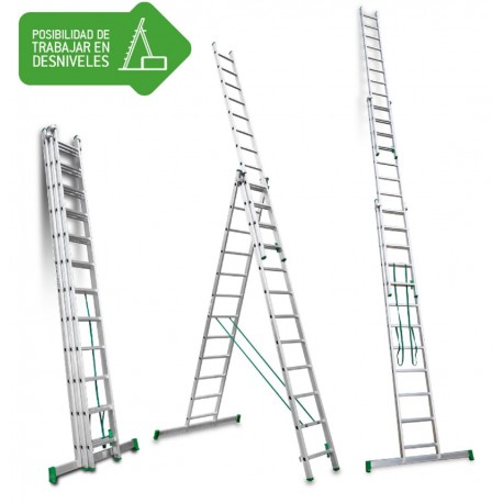 Escalera multiusos de 3 tramos 12+12+12 ES-TRIPLE12