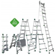Escalera telescópica multiusos de uso doméstico 8+8 Peldaños ES-TELE4X4