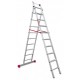 Escalera multiuso de 2 tramos con peldaños cómodos EN1408 7+8 Peldaños