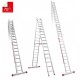 Escalera multiuso de 2 tramos con peldaños cómodos EN1408 7+8 Peldaños