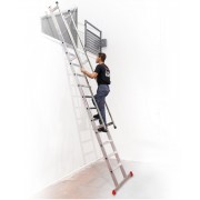 Escalera de apoyo con ganchos para entreplantas y altillos SAS