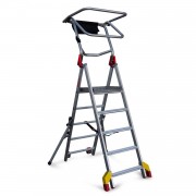 Escalera plegable con amplia plataforma de trabajo PL3 3 Peldaños