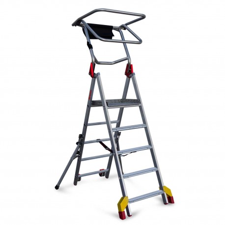 Escalera plegable con amplia plataforma de trabajo PL3 3 Peldaños