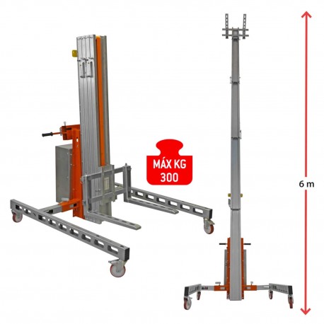 Elevador Material 300 kg Bateria