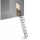 Escalera para techos desplegable en 4 tramos de acero pintado gris 70 X 130